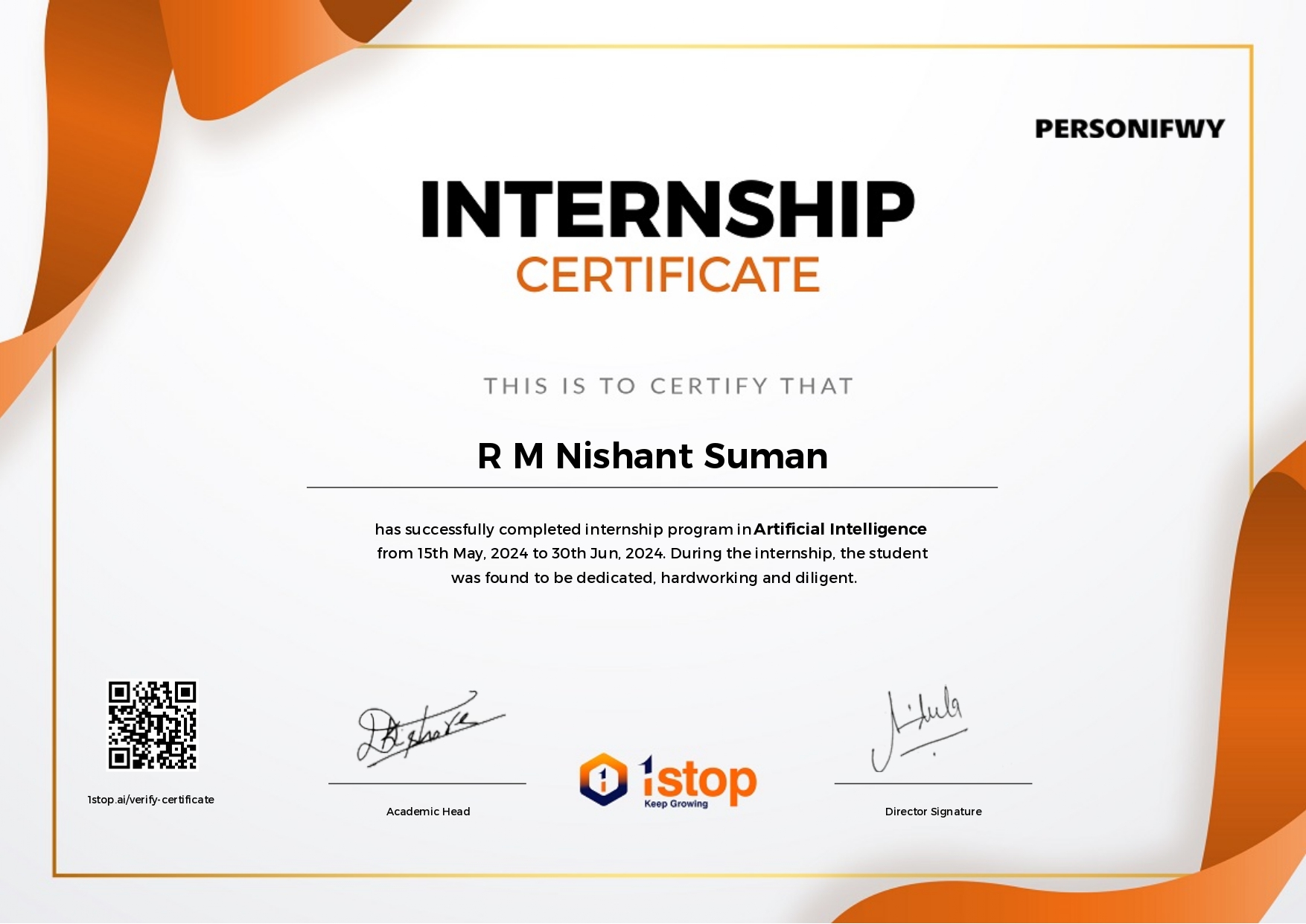 Certificate 1